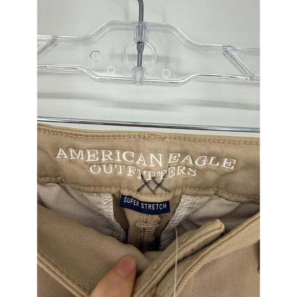 NEW NWT American Eagle Twill Khaki Pants Skinny Super Stretch Women's 8 Short - Picture 5 of 10
